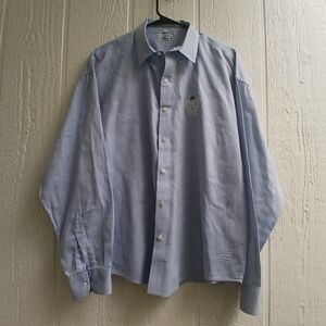 *VTG 80s IZOD LACOSTE Busines Casual Light Blue Button Down Shirt-Men's XL